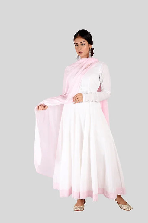 Akhira Vintage Anarkali With Chinon Dupatta